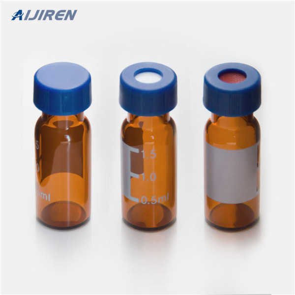 Shop amber HPLC autosampler vials with label